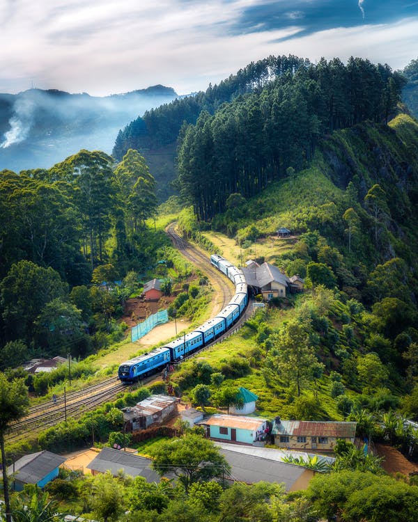 Reizen per trein is genieten van de rust en natuur. 